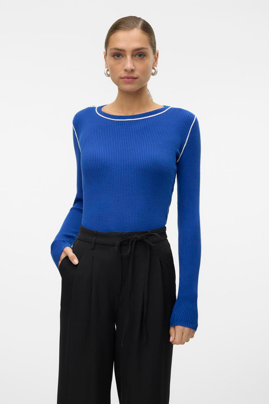 Trui met ronde hals Blauw - VERO MODA®
