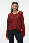 Trui met V-hals Bruin - VERO MODA®