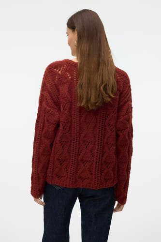 Trui met V-hals Bruin - VERO MODA®