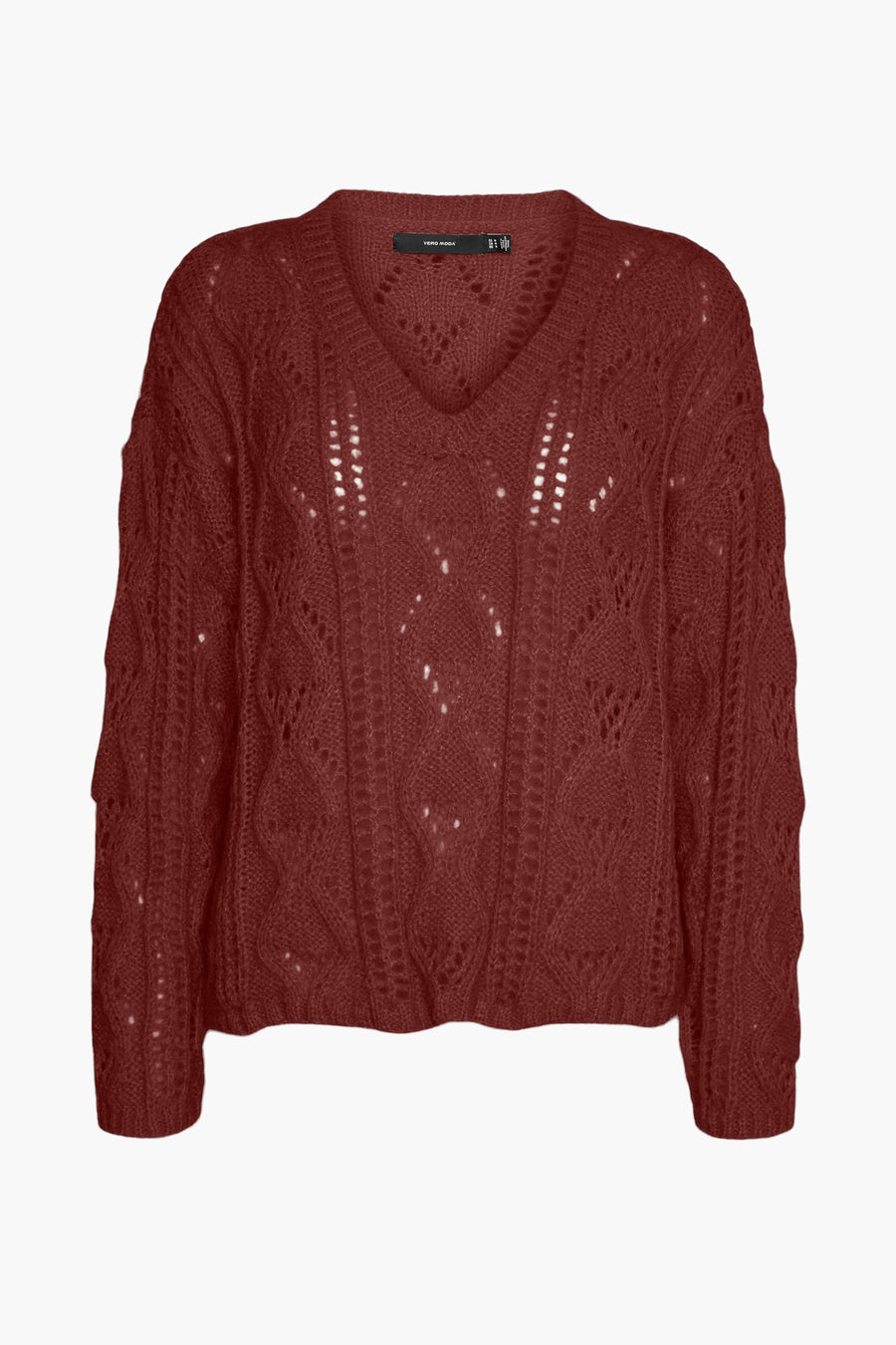 Trui met V-hals Bruin - VERO MODA®