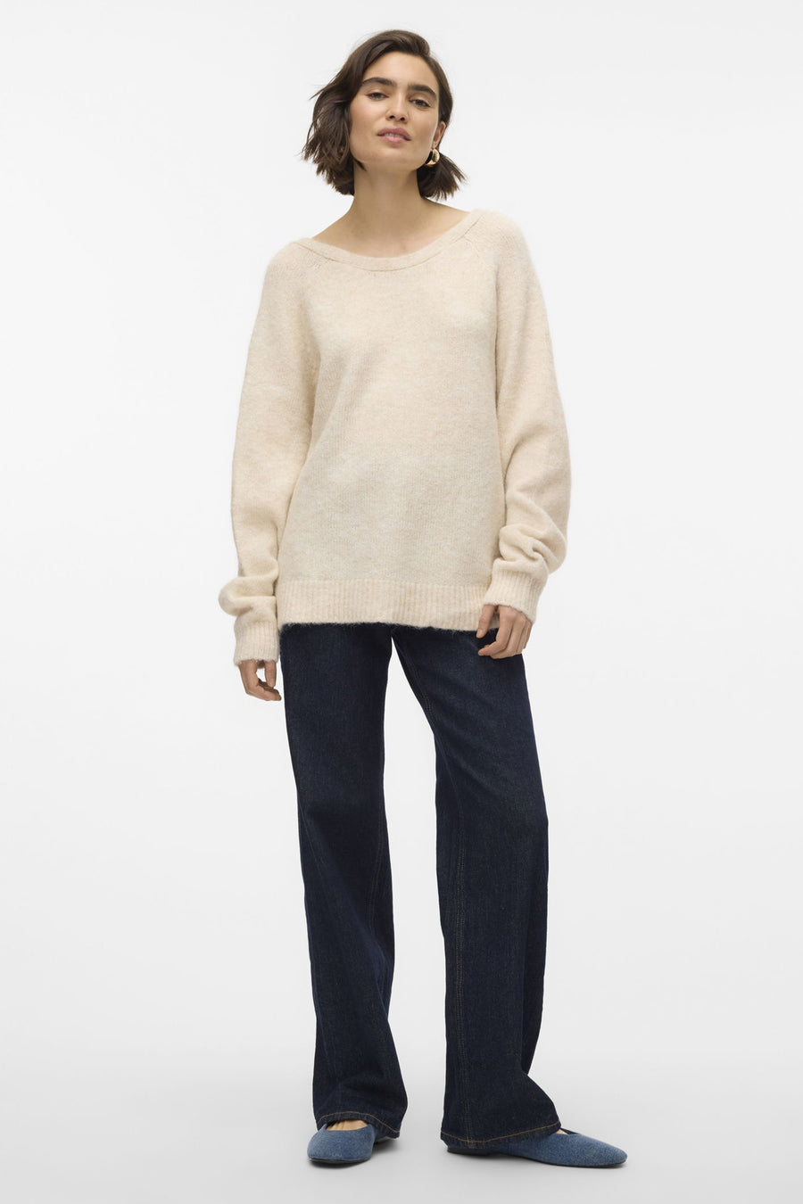 Trui met ronde hals Beige - VERO MODA®