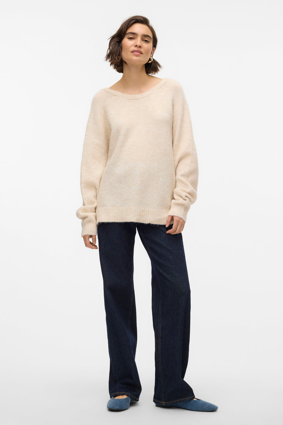 Trui met ronde hals Beige - VERO MODA®