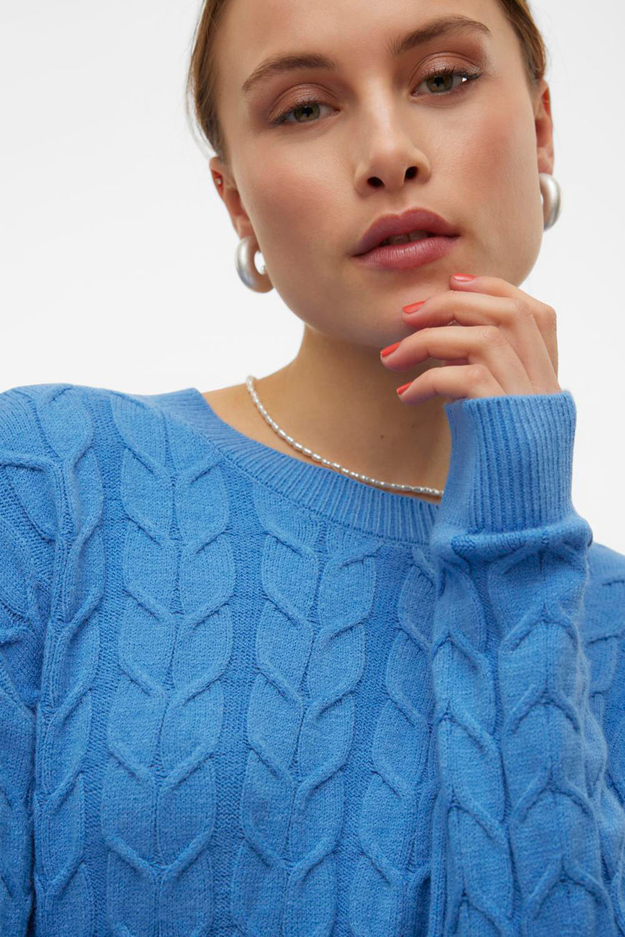 Trui met ronde hals Blauw - VERO MODA®