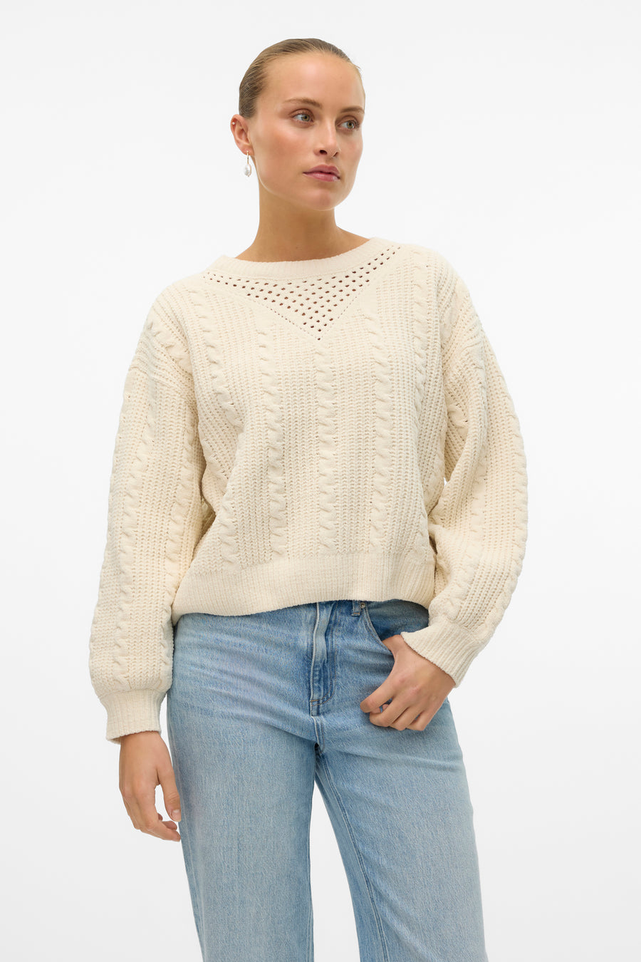 Trui met ronde hals Beige - VERO MODA®