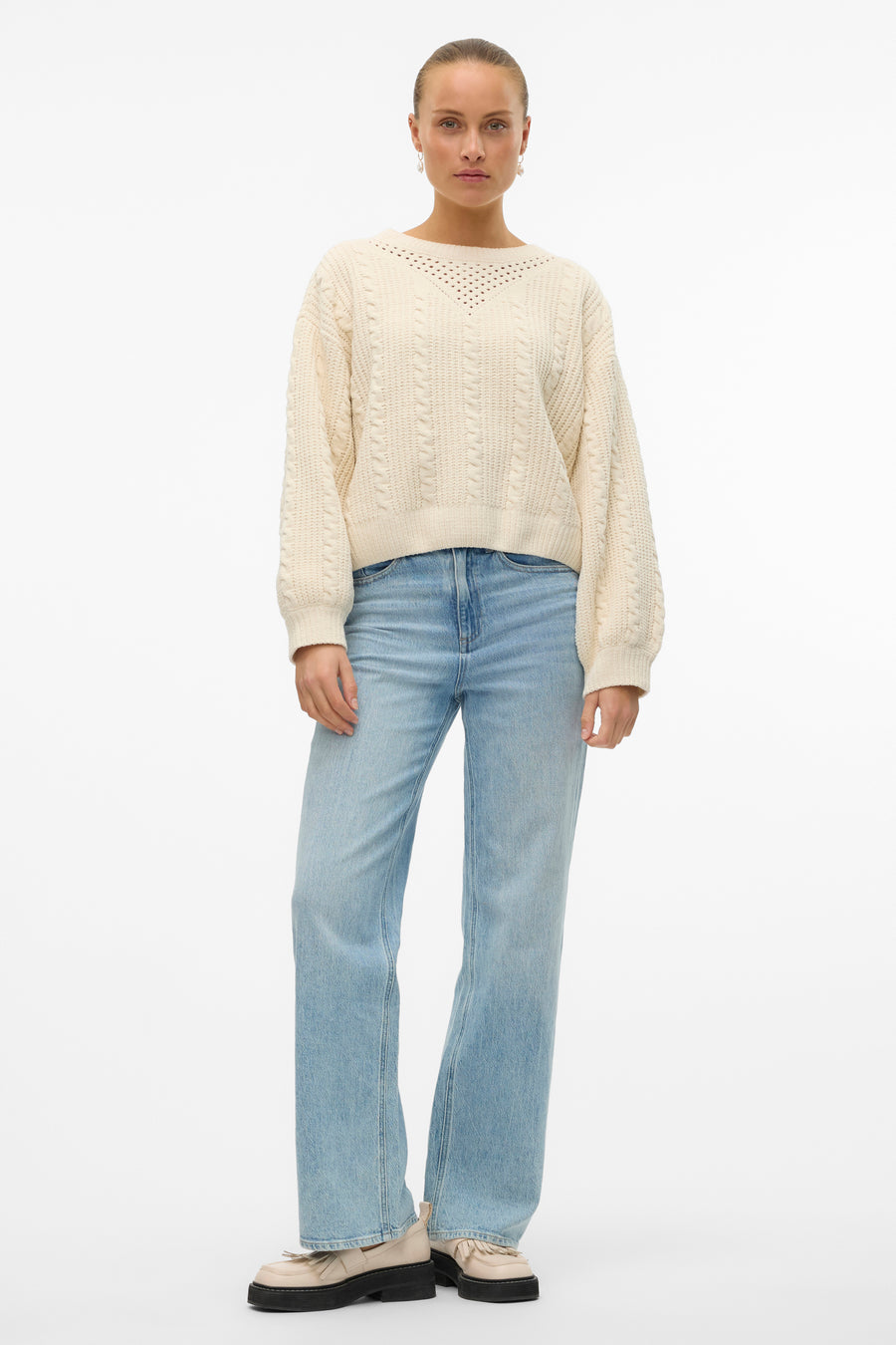 Trui met ronde hals Beige - VERO MODA®