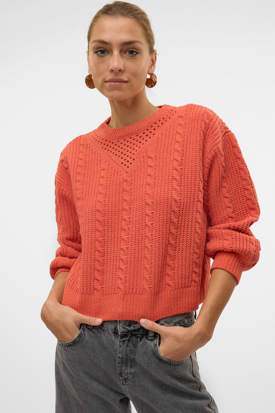 Trui met ronde hals Bruin - VERO MODA®