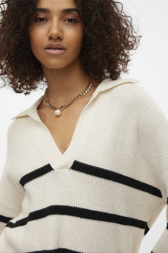 Trui met V-hals Beige - VERO MODA®