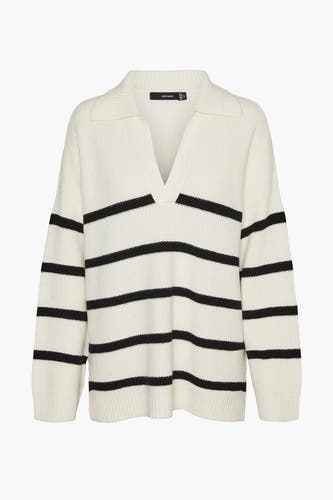 Trui met V-hals Beige - VERO MODA®