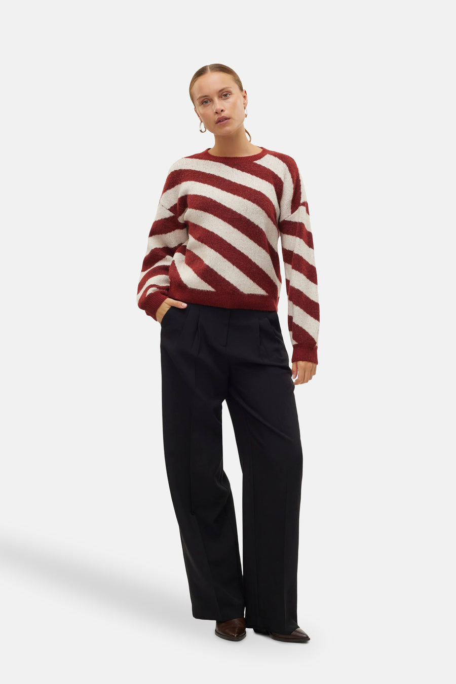 Trui met ronde hals Bruin - VERO MODA®