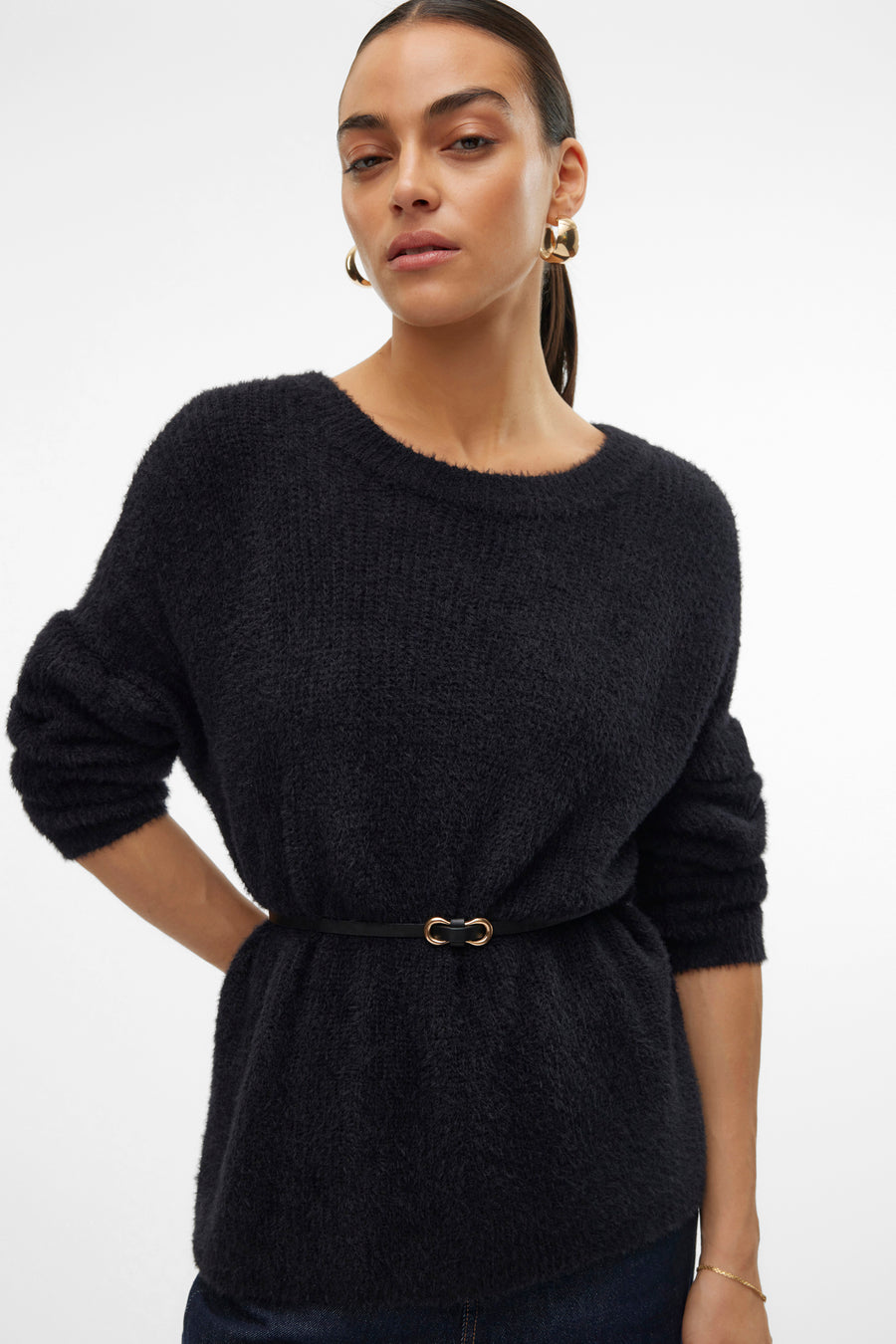 Trui met ronde hals Zwart - VERO MODA®