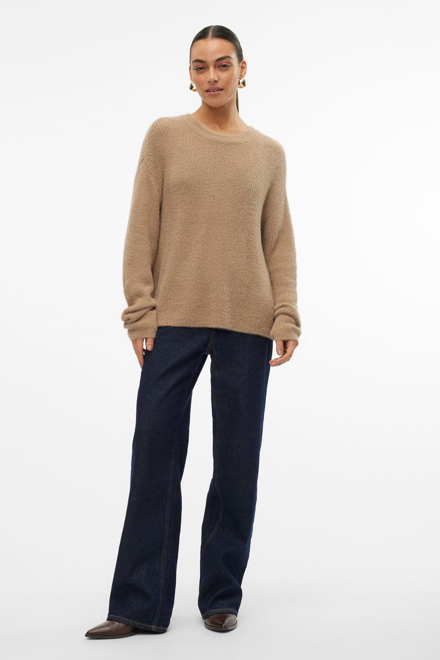 Trui met ronde hals Beige - VERO MODA®
