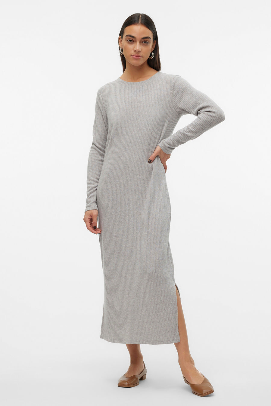 Kleedjes (lange mouwen) Grijs - VERO MODA®