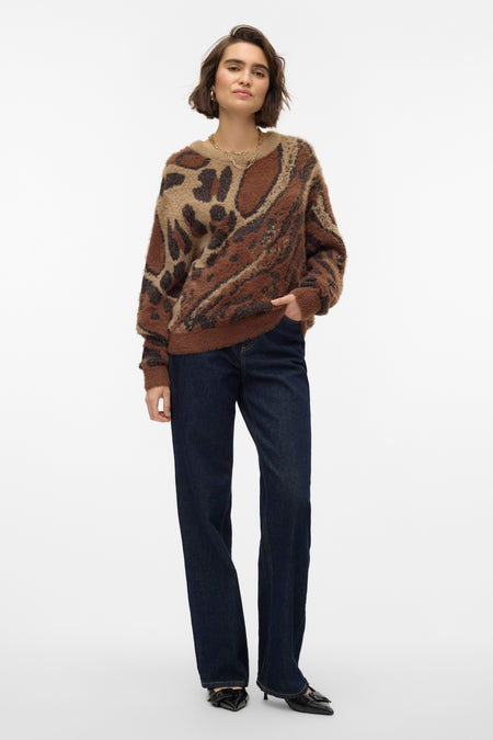 Trui met ronde hals Bruin - VERO MODA®