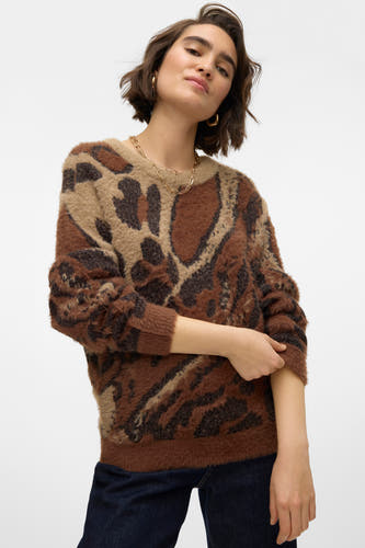 Trui met ronde hals Bruin - VERO MODA®