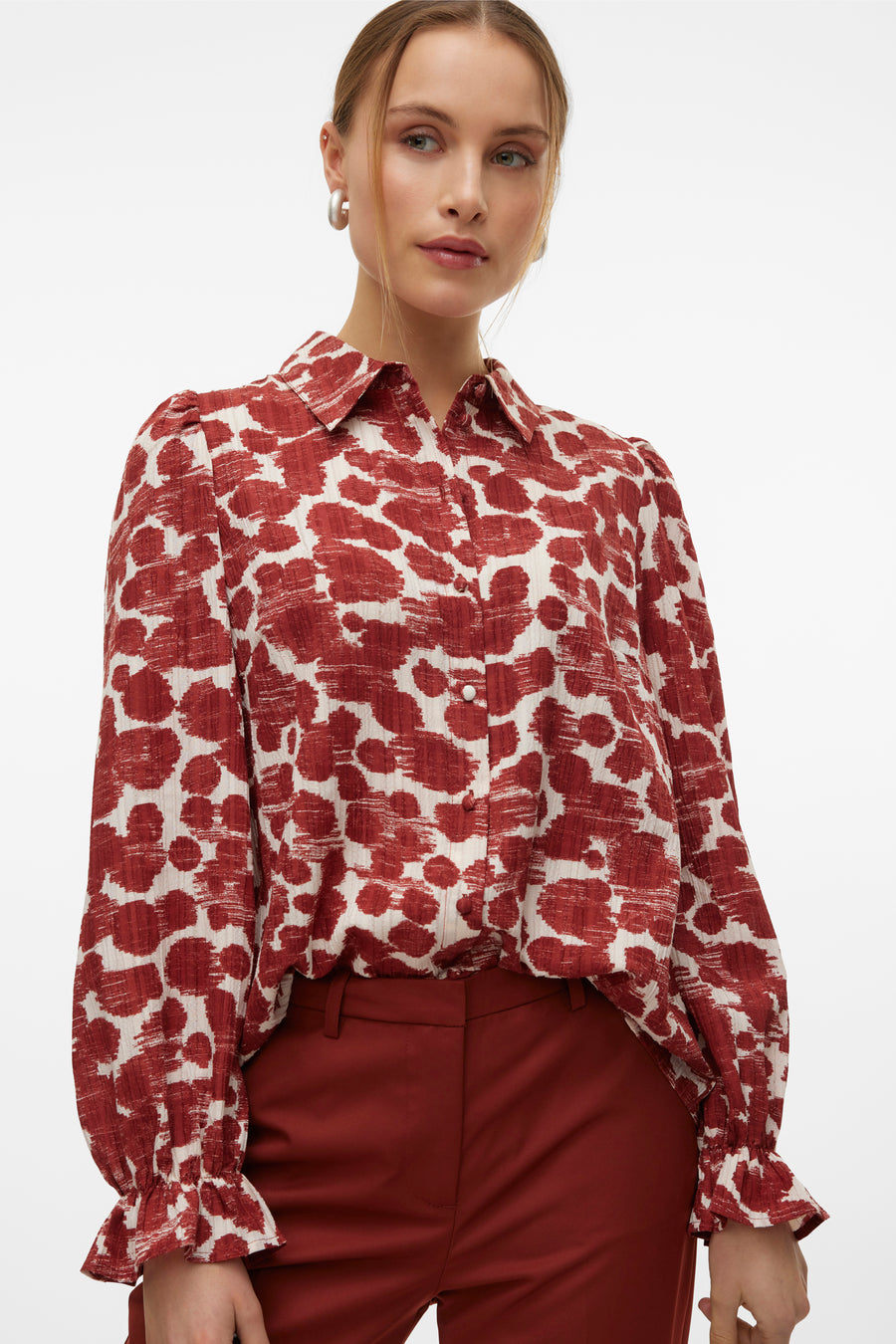 Hemd (lange mouwen) Bruin - VERO MODA®
