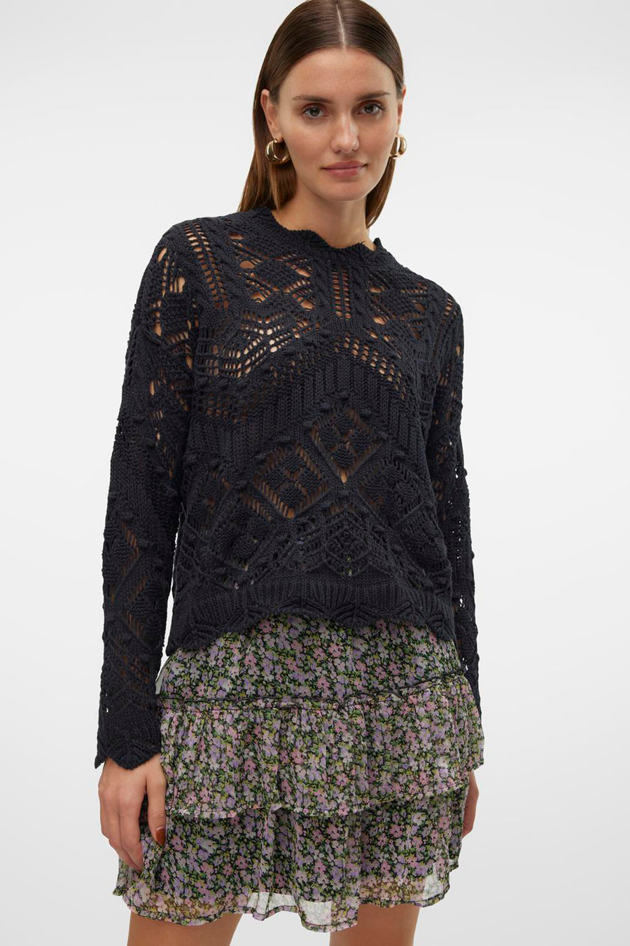 Trui met ronde hals Zwart - VERO MODA®