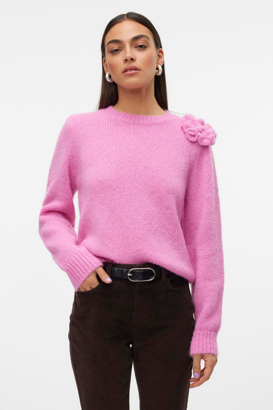 Trui met ronde hals Roze - VERO MODA®