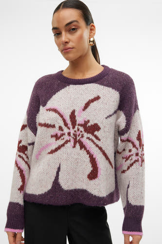 Trui met ronde hals Paars - VERO MODA®
