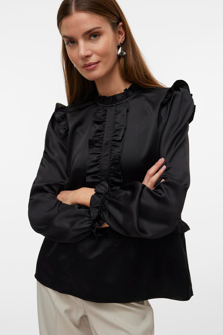 Blouse (lange mouwen) Zwart - VERO MODA®