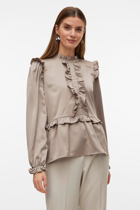 Blouse (lange mouwen) Grijs - VERO MODA®