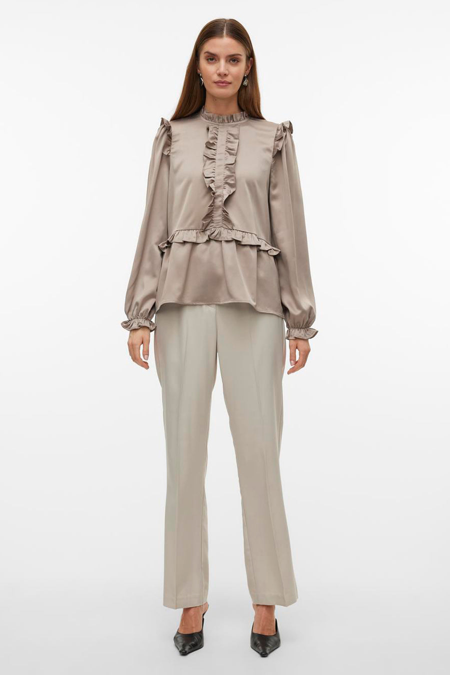 Blouse (lange mouwen) Grijs - VERO MODA®