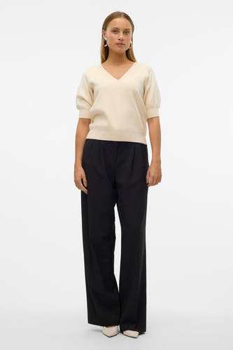 Trui met V-hals Ecru - VERO MODA®