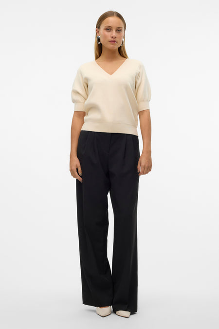 Trui met V-hals Ecru - VERO MODA®