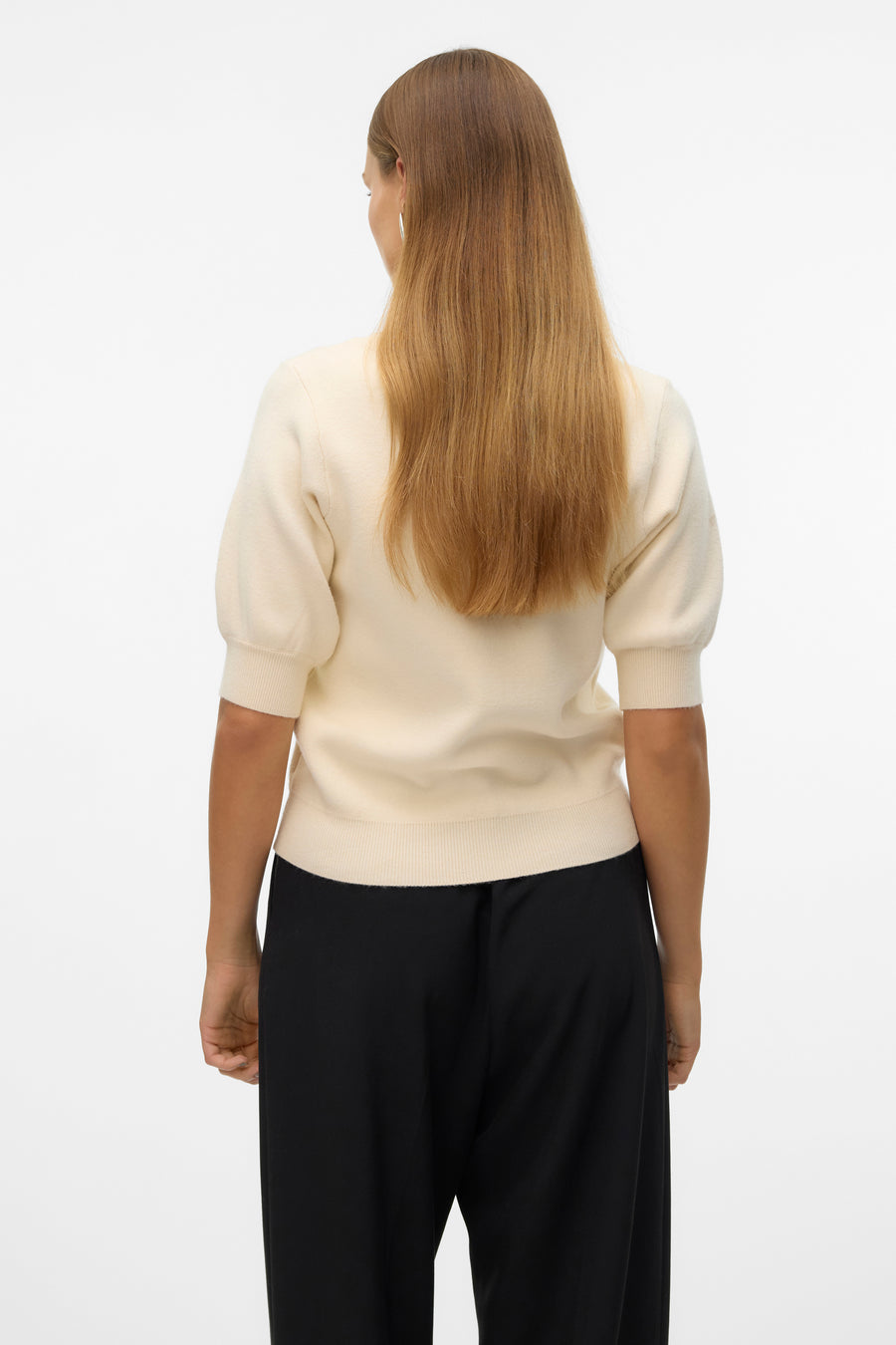 Trui met V-hals Ecru - VERO MODA®