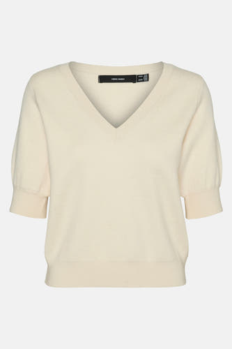Trui met V-hals Ecru - VERO MODA®