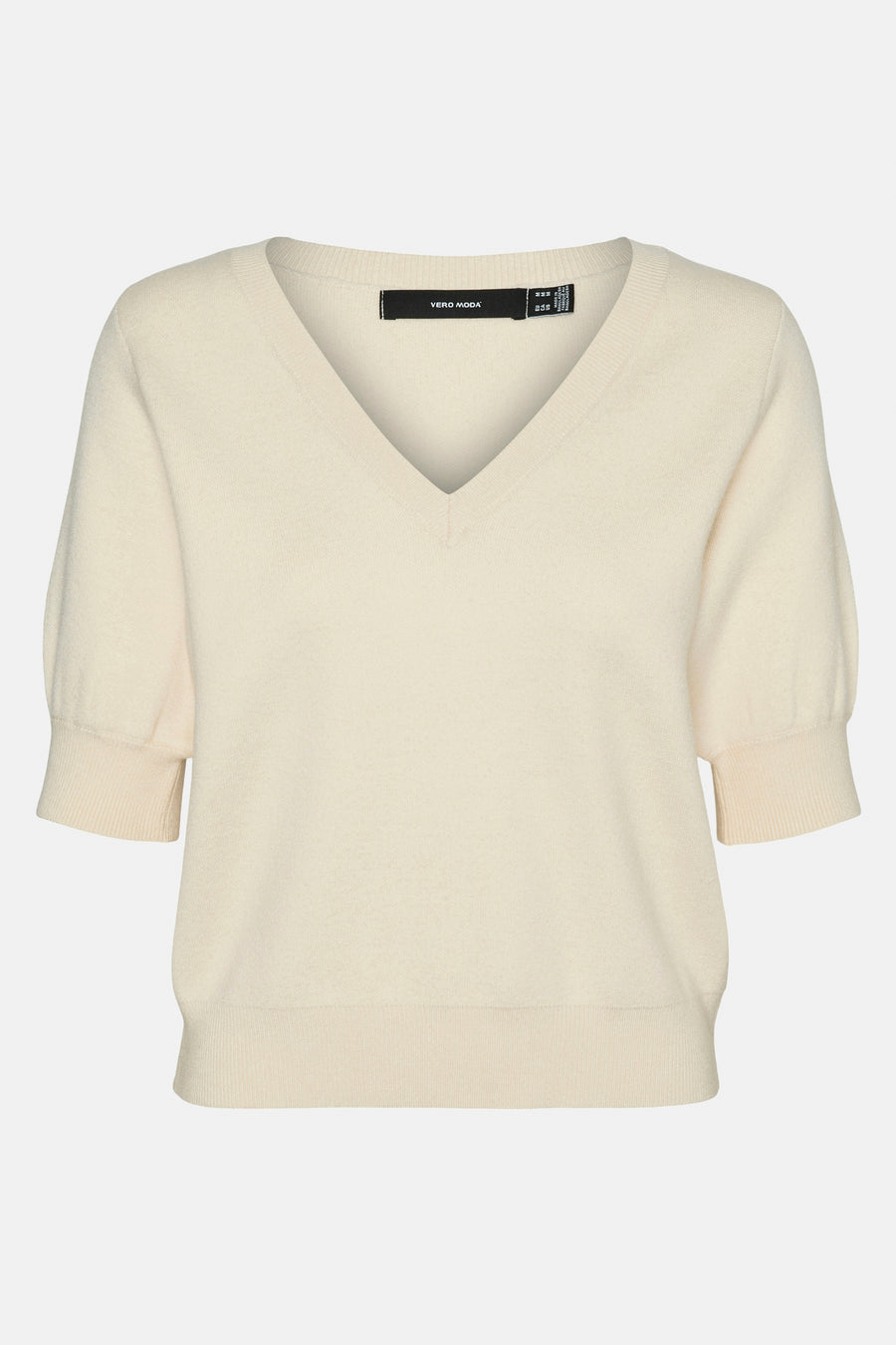 Trui met V-hals Ecru - VERO MODA®