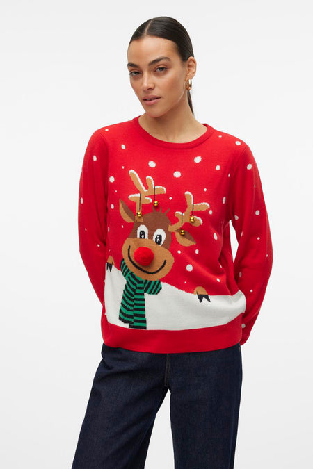 Trui met ronde hals Rood - VERO MODA®