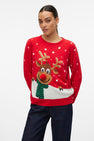 VMSNOWY DEER LS O-NECK XMAS