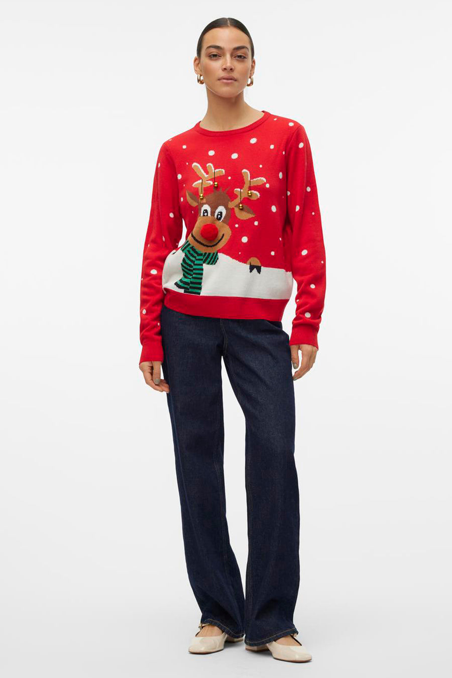 Trui met ronde hals Rood - VERO MODA®