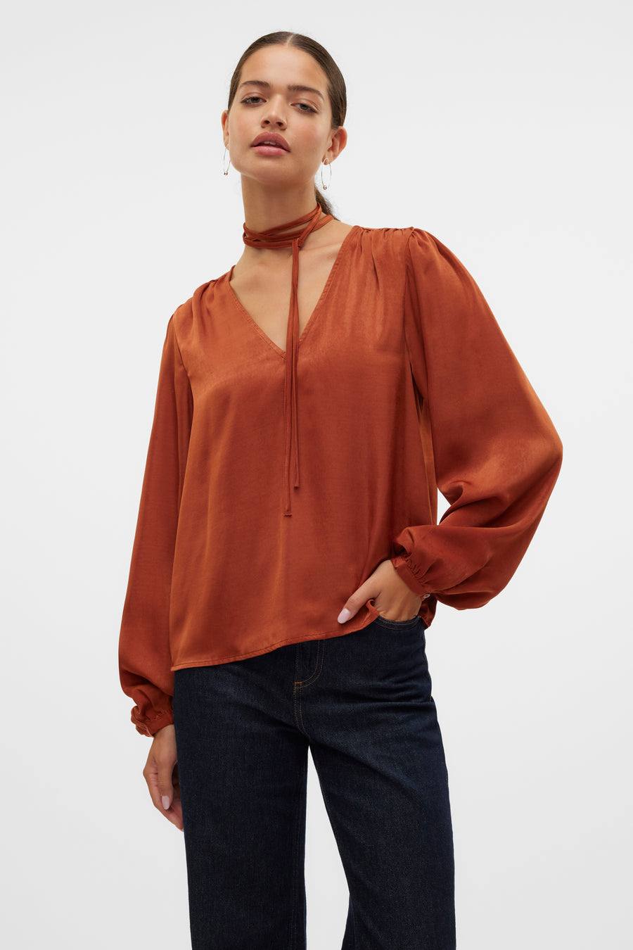 Blouse (lange mouwen) Bruin - VERO MODA®