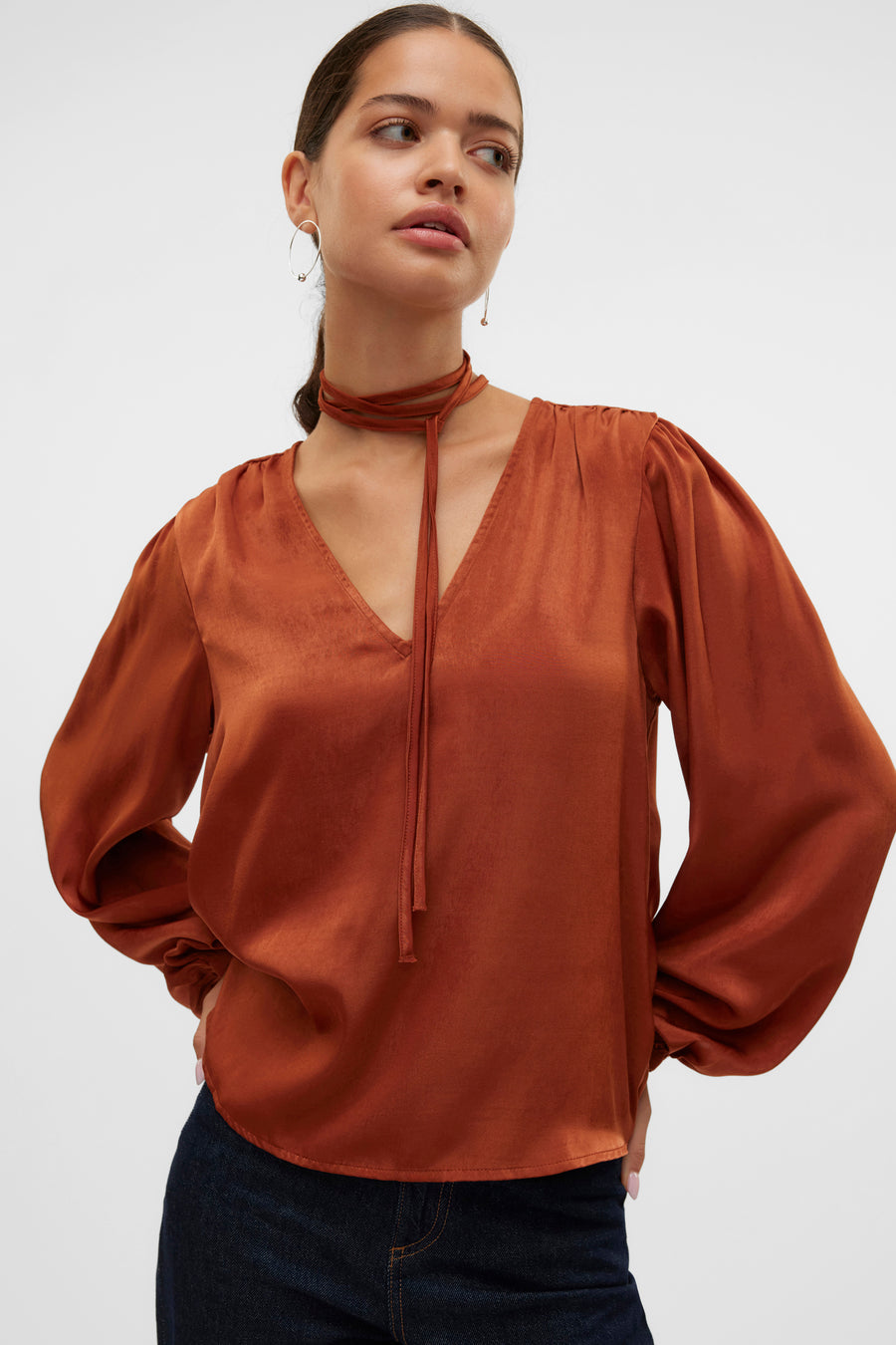 Blouse (lange mouwen) Bruin - VERO MODA®