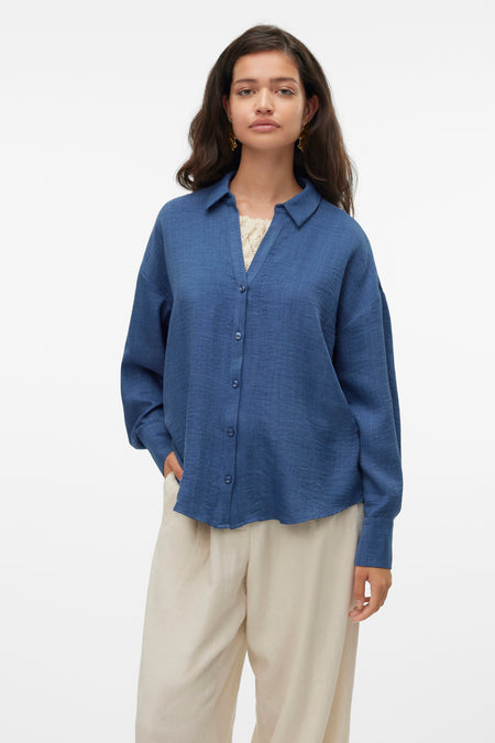Hemd (lange mouwen) Blauw - VERO MODA®