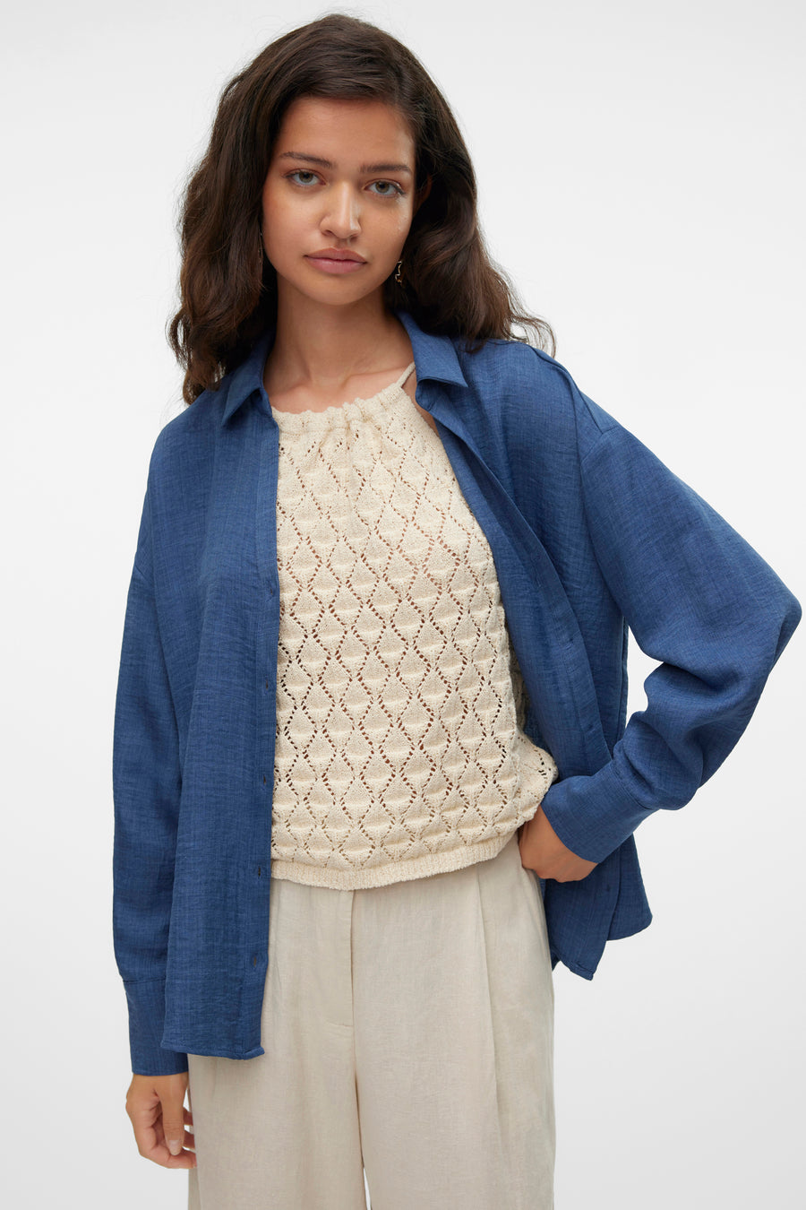 Hemd (lange mouwen) Blauw - VERO MODA®