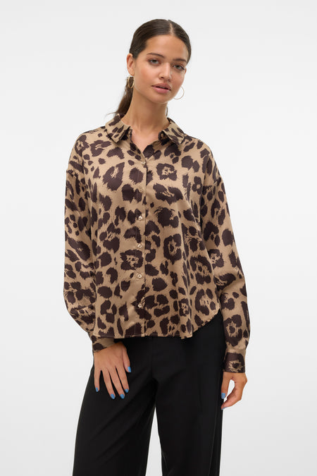 Hemd (lange mouwen) Bruin - VERO MODA®