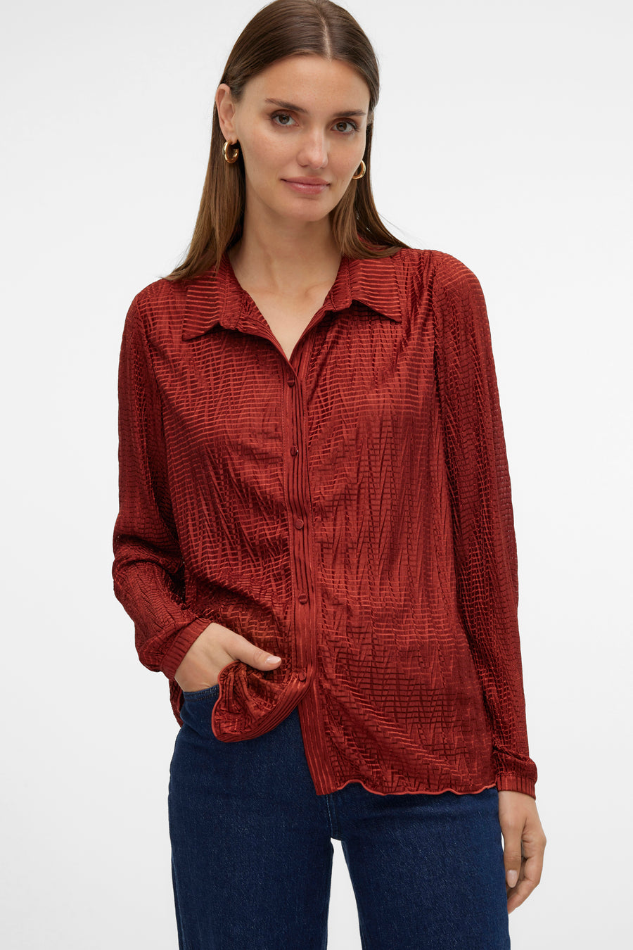 Hemd (lange mouwen) Rood - VERO MODA®