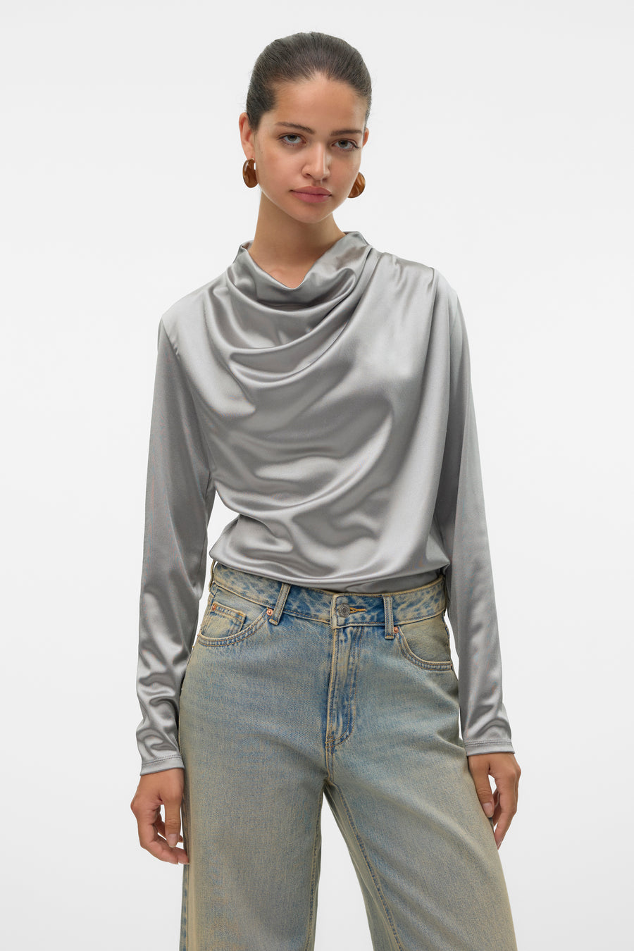 Blouse (lange mouwen) Grijs - VERO MODA®