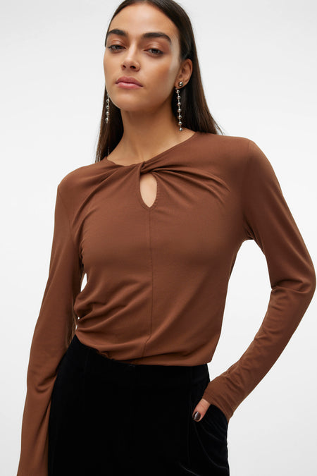 Blouse (lange mouwen) Bruin - VERO MODA®