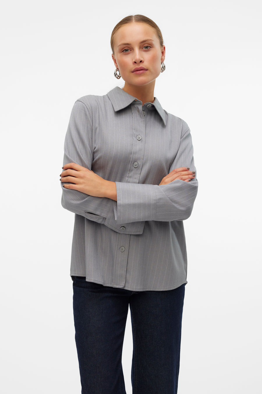 Hemd (lange mouwen) Grijs - VERO MODA®