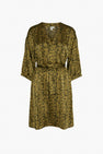 VMOSNAKE L/S ABK V-NECK DRESS WVN BTQ