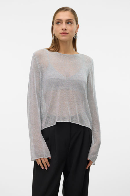 Trui met ronde hals Zilver - VERO MODA®
