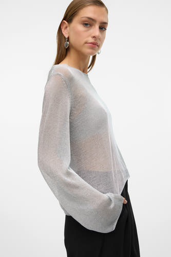 Trui met ronde hals Zilver - VERO MODA®