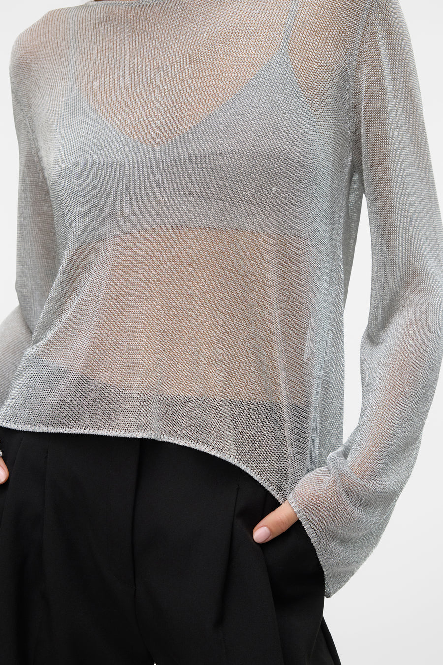 Trui met ronde hals Zilver - VERO MODA®