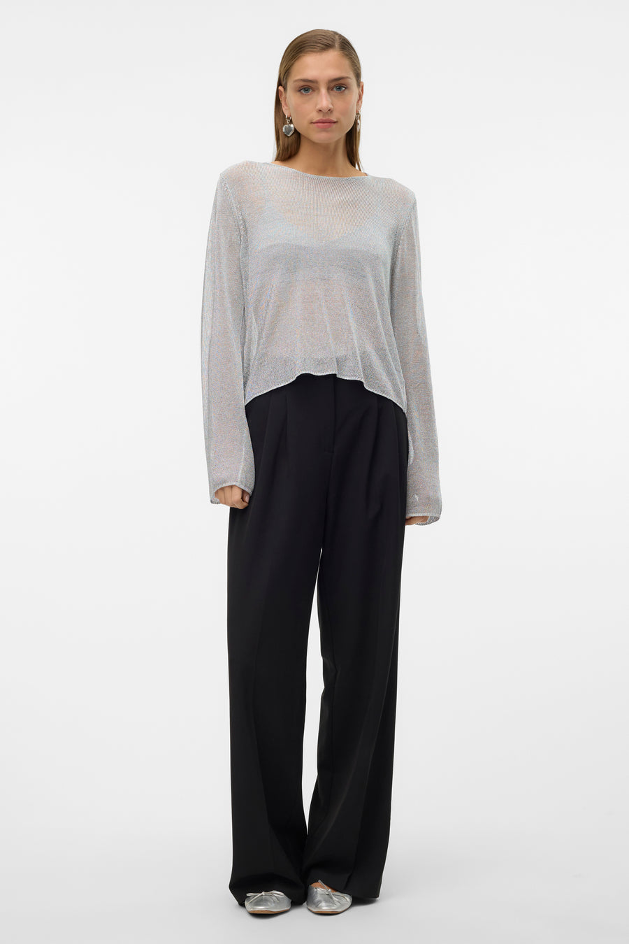 Trui met ronde hals Zilver - VERO MODA®