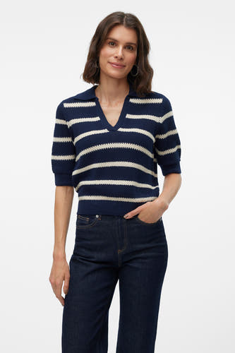 Trui met V-hals Blauw - VERO MODA®
