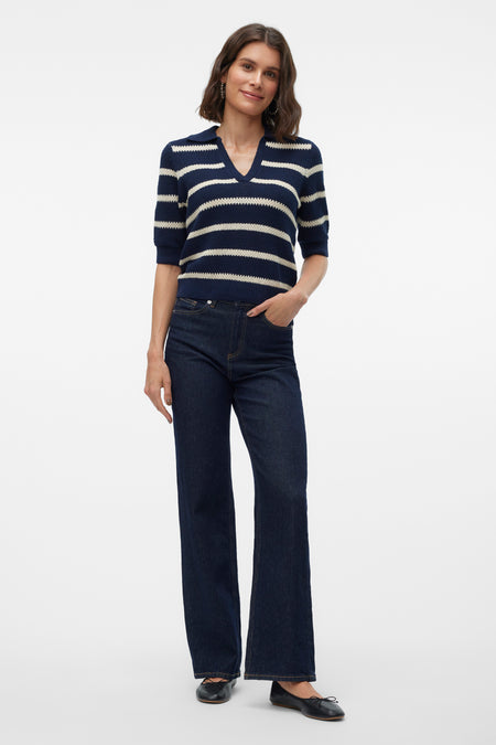 Trui met V-hals Blauw - VERO MODA®