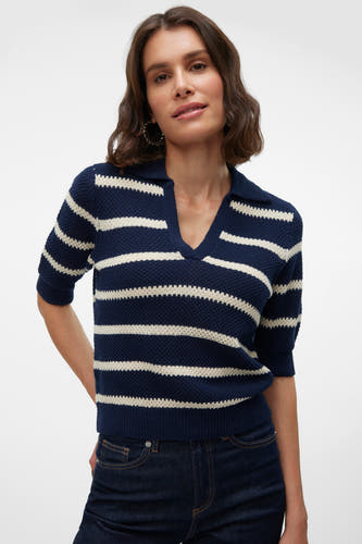 Trui met V-hals Blauw - VERO MODA®